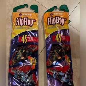 BUNDLE OF 2 NEW NINJA TURTLES TM FlipFlop TM 45” wide reusable polyester KITE 🪁